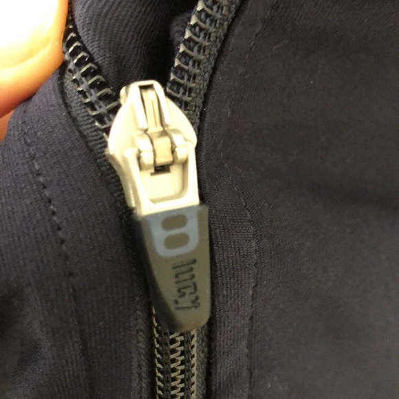 Lucy Navy Blue Zip Up Athletic Jacket - Picture 5 of 7